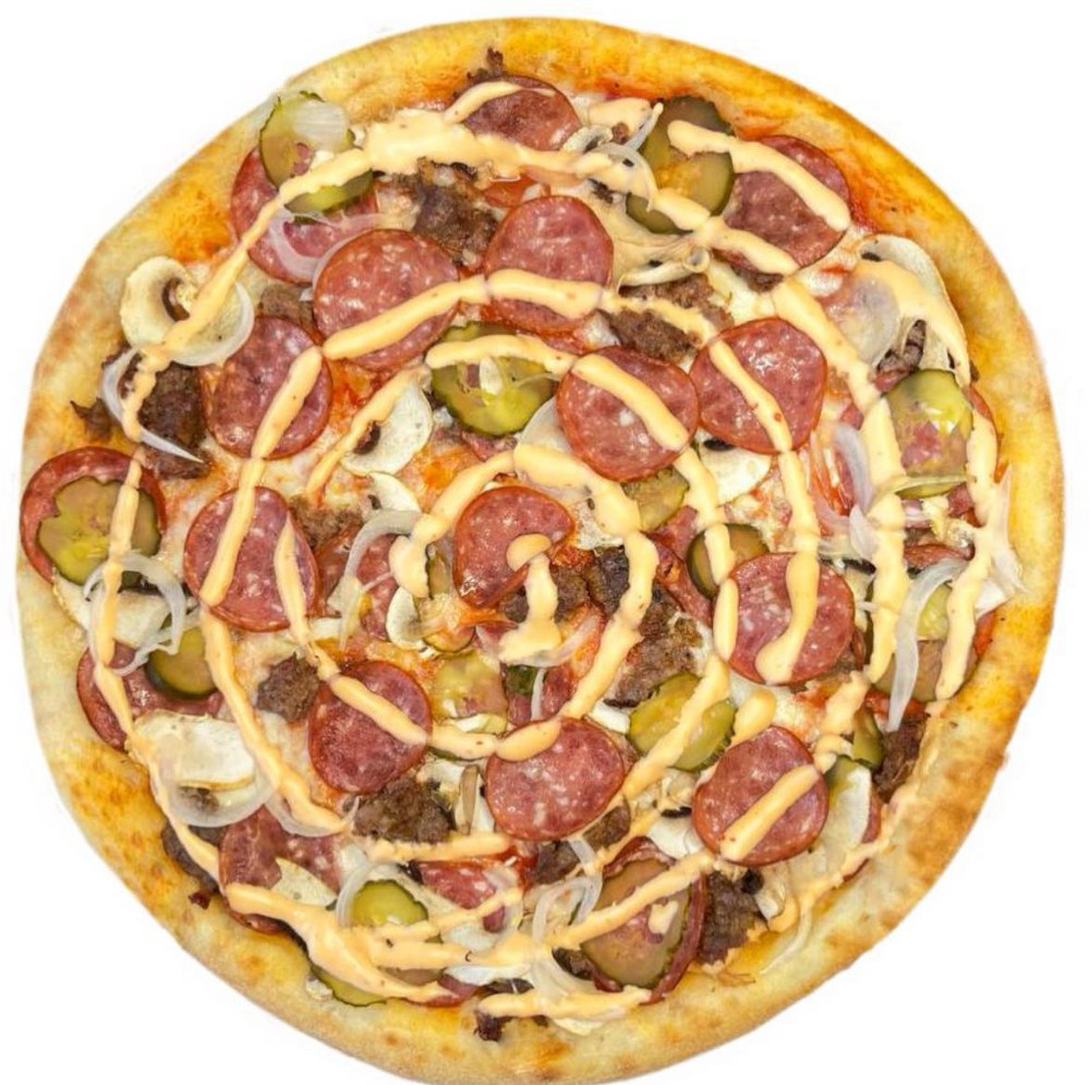 Піца м'ясна делюкс