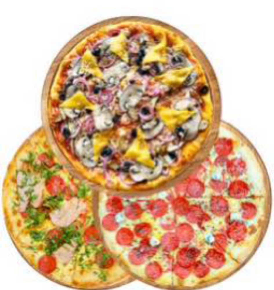 Комбо Наші Хіти (Ситний мікс, 4 сири з пепероні, Чікен гриль)