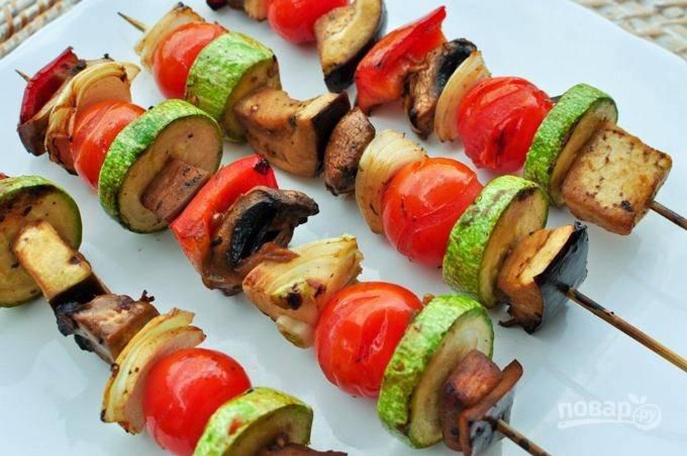 Шашлыки с овощами