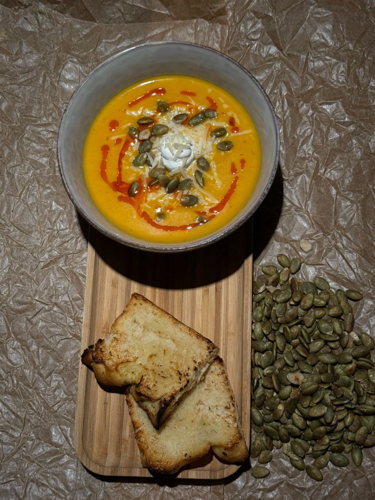 გოგრის კრემ სუპი Pumpkin cream soup 