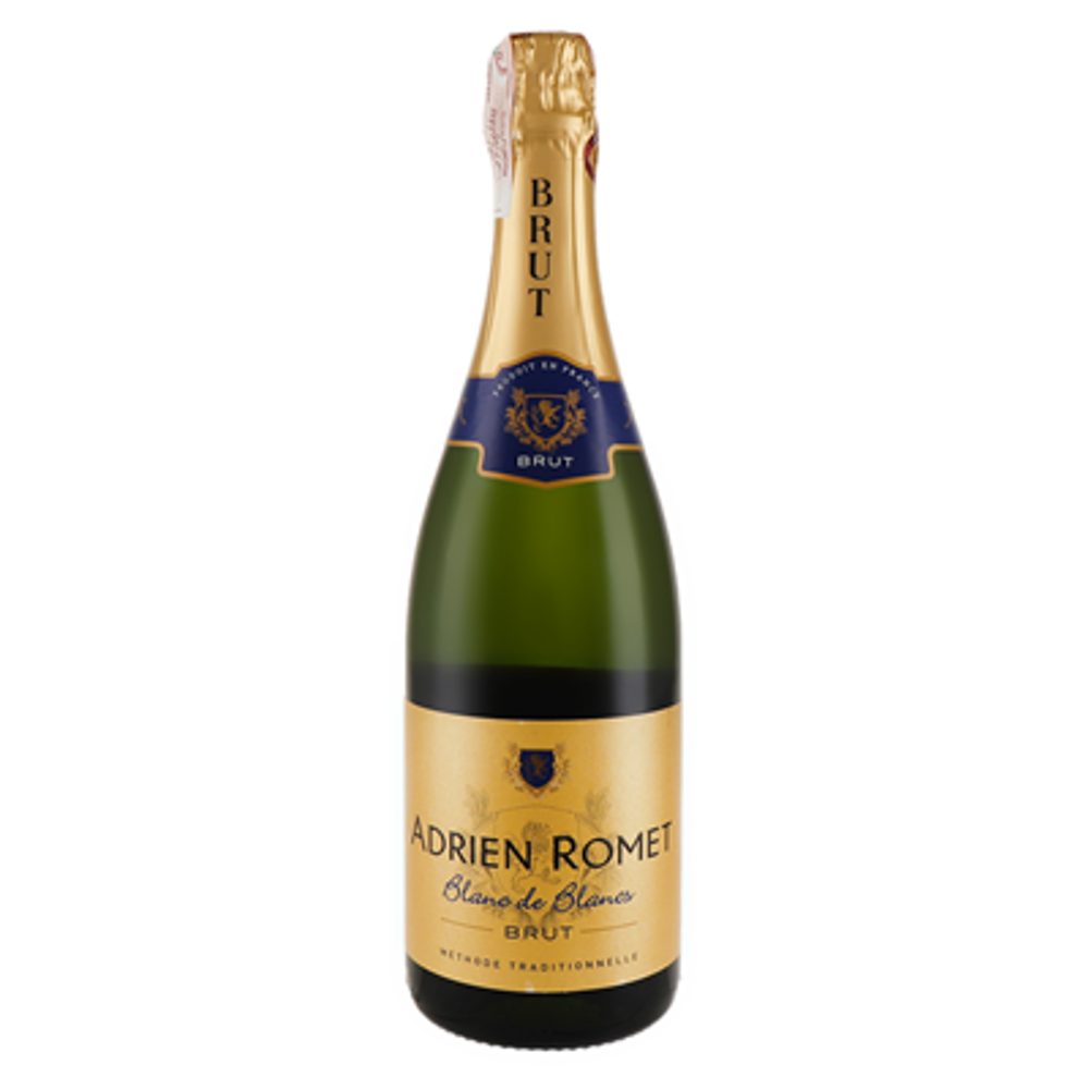 Вино ігристе Adrien Romet Blanc de Blancs брют 11,5% 750 мл