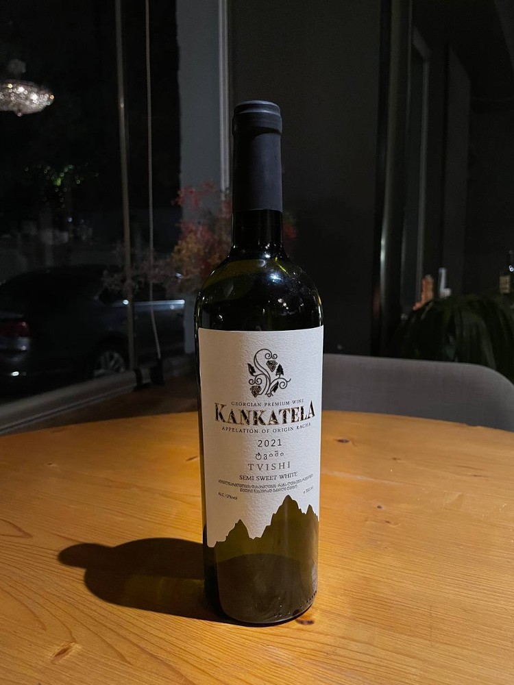 Kankatela Gergian Premium Wine 2021 Tvishi Semi Sweet White