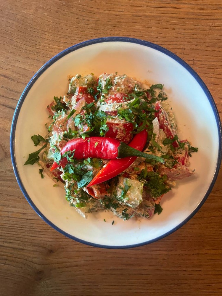 Georgian Salad with Walnut Dressing | ქართული სალათი