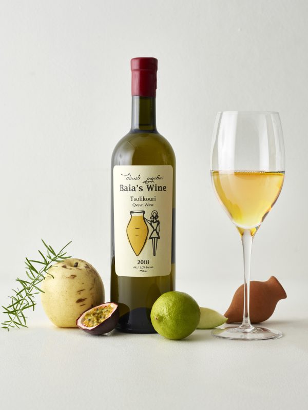 "Baia's wine" Tsolicouri glass