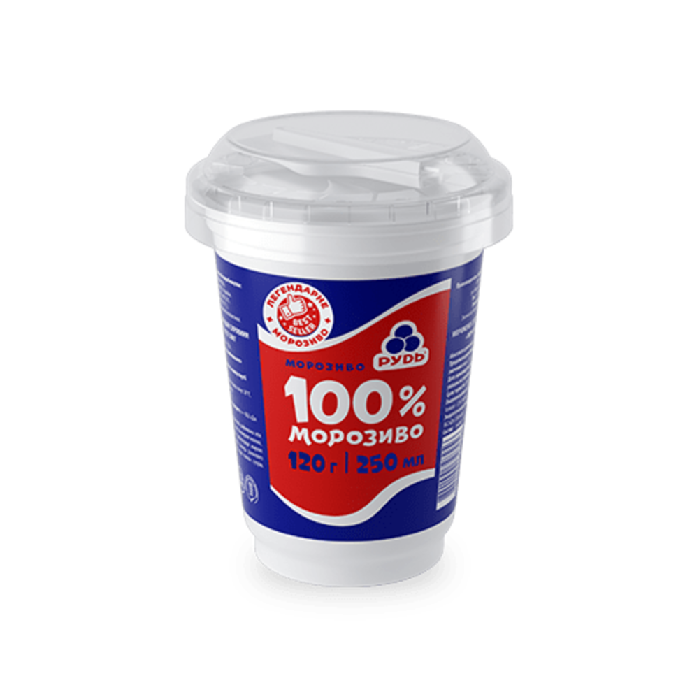 Морозиво Рудь 120г (біле, шоколадне)