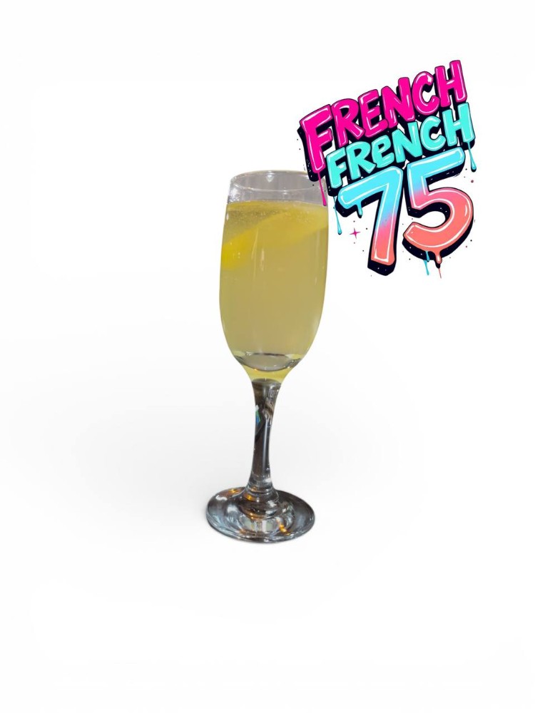 Коктейль "Френч 75" (джин, лимонний кардіал, вино ігристе)