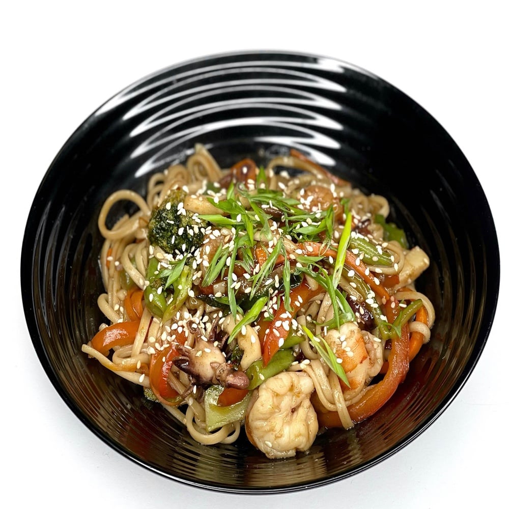 WOK з Морепродуктами (Спагетті)