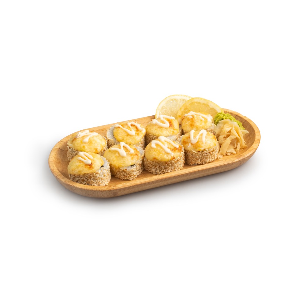 Запечена Каліфорнія в кунжуті з креветкою