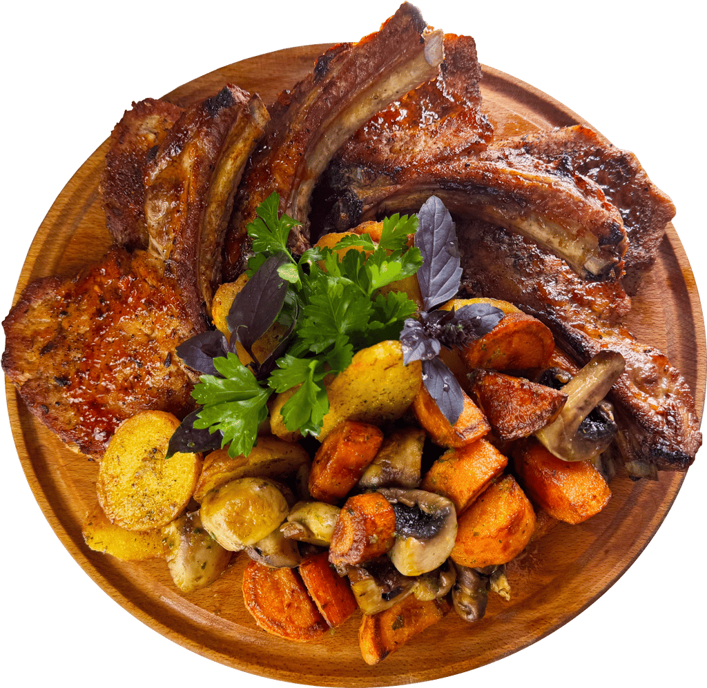 Каре зі свинини з овочами