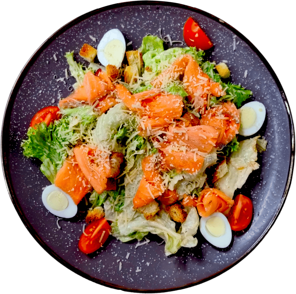 Салат Цезар з лососем