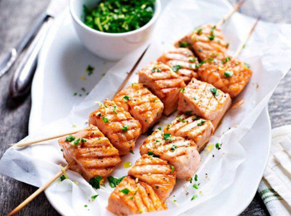 шашлик з лосося