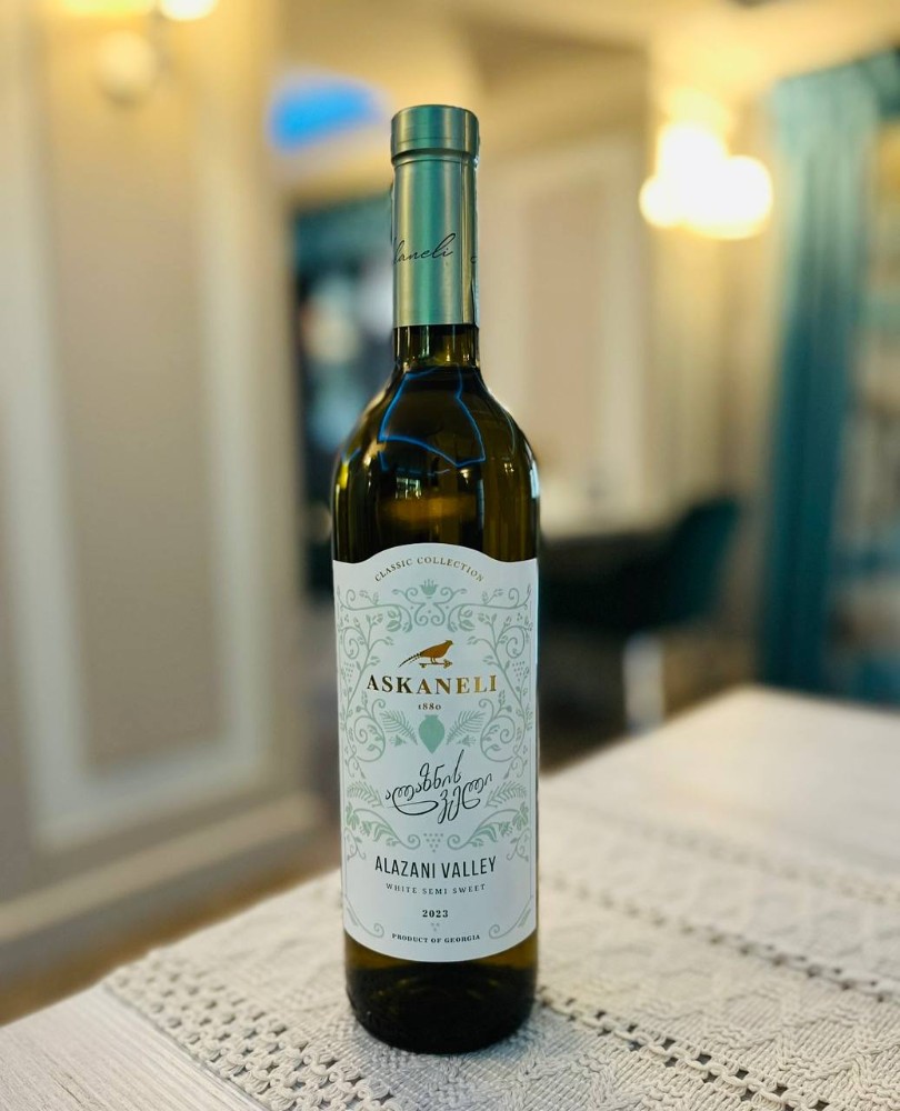 Вино Асканелі біле напів солод.50 мл