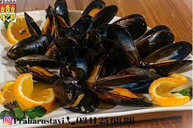 მიდიები ნაღებში-Mussels in cream