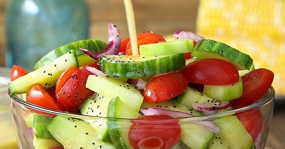 Cucumber-tomato salad კიტრი-პომიდორის სალათა