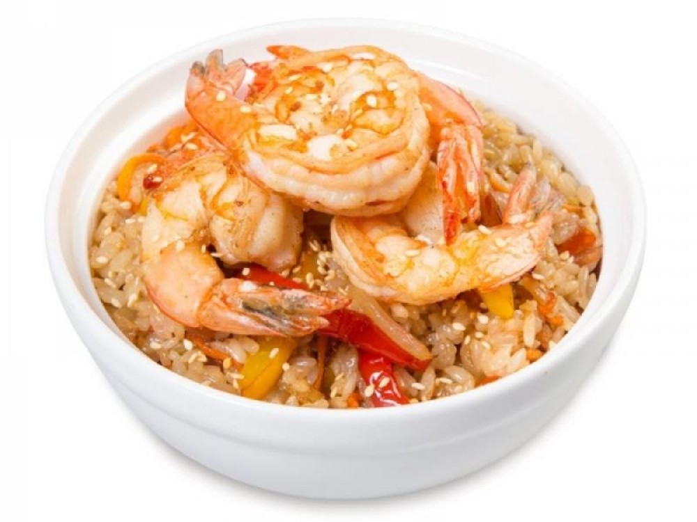 Тяхан с креветками