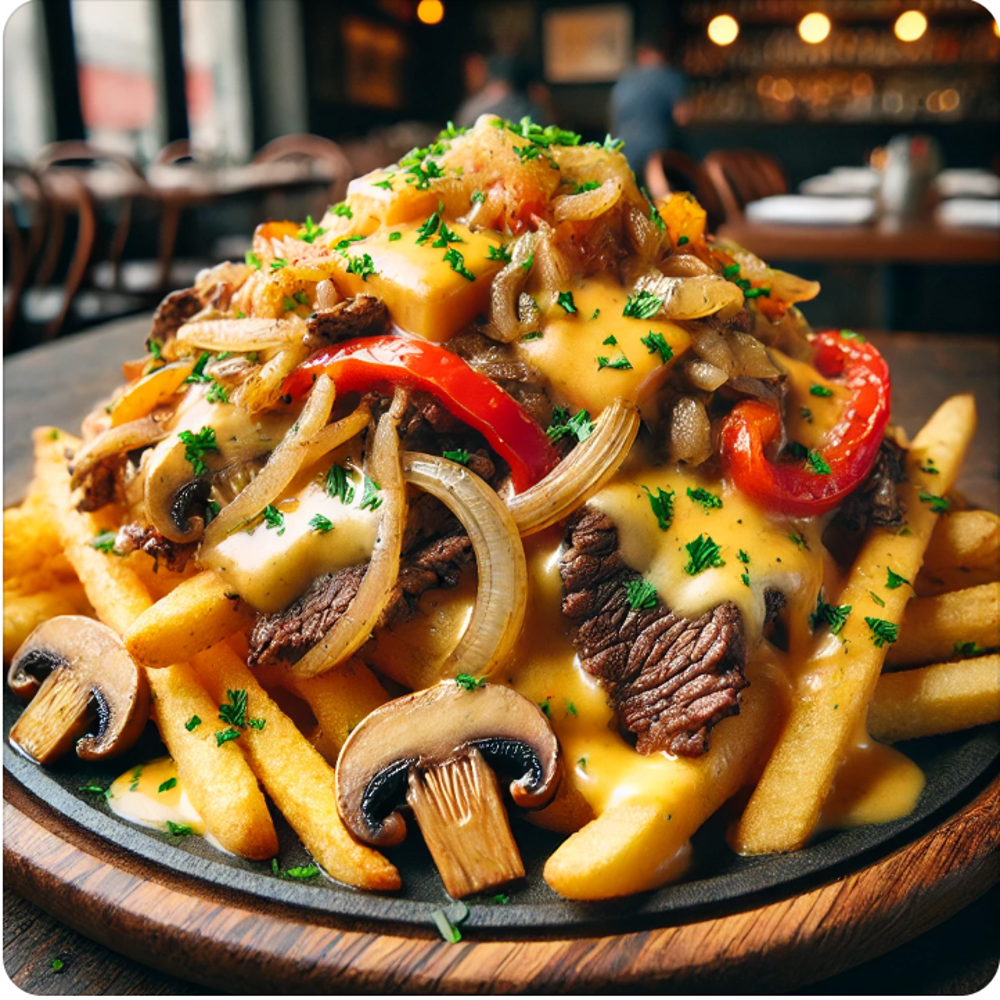 Philly Cheese steak Loaded Fries