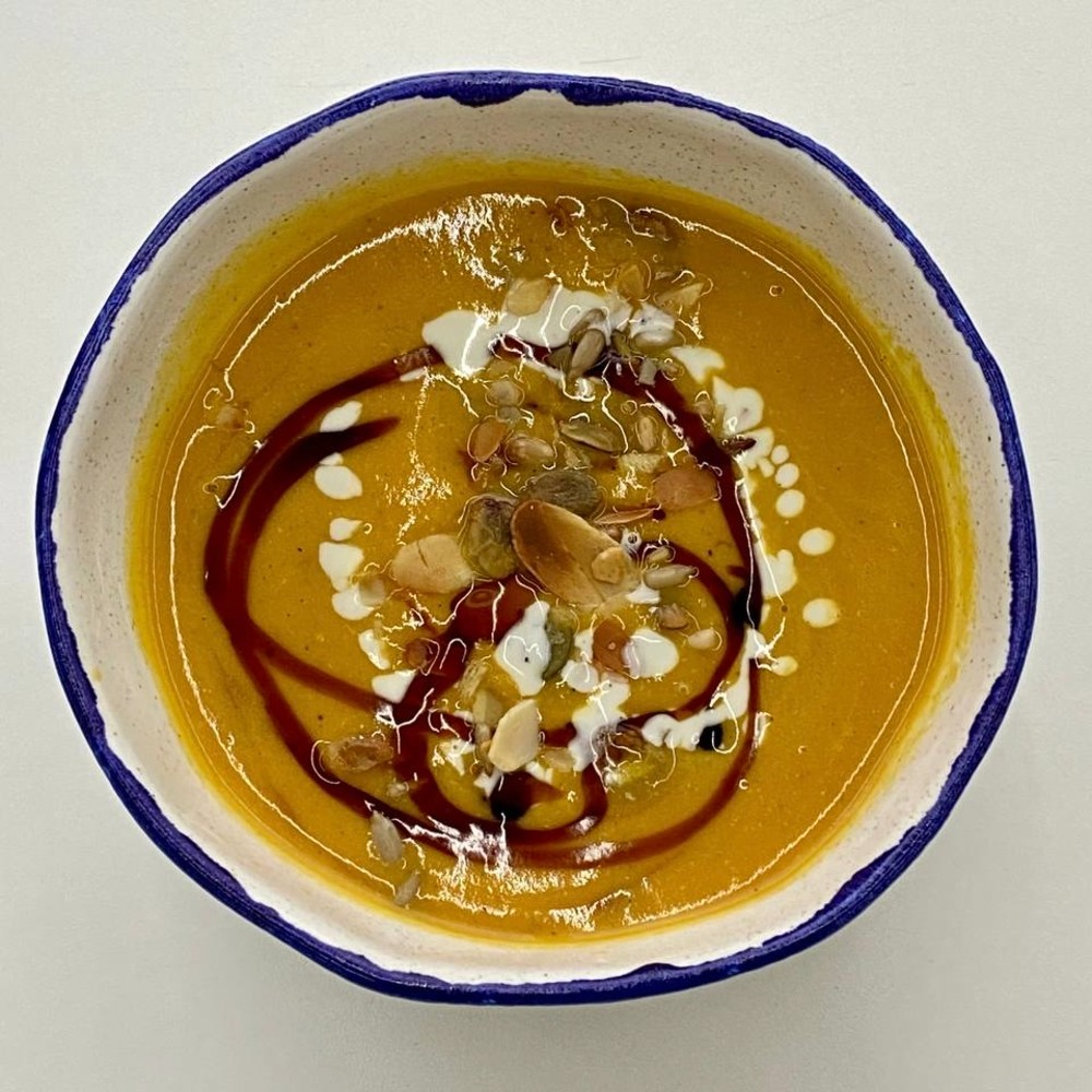 Гарбузовий суп з соусом блючіз