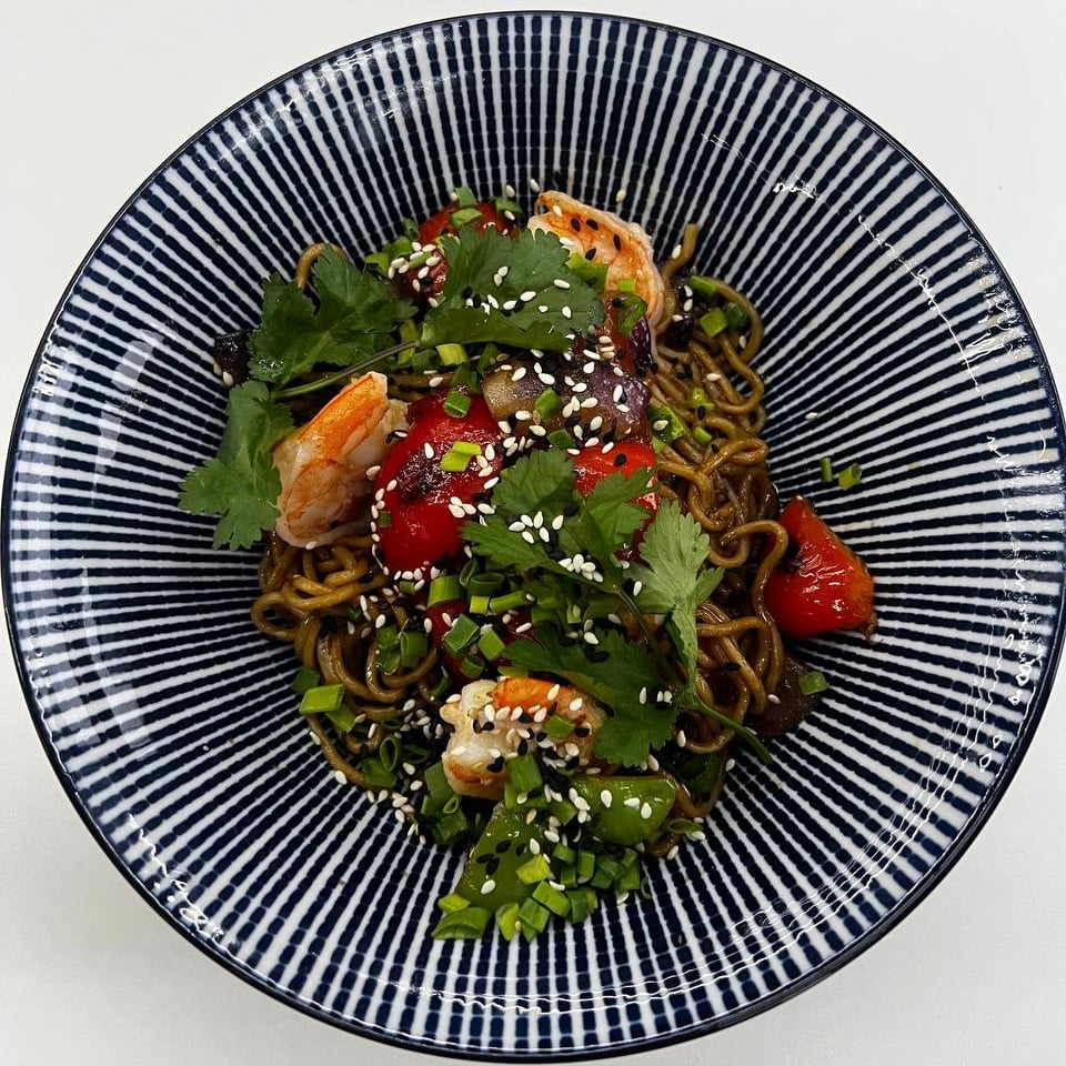 Wok локшина з креветками