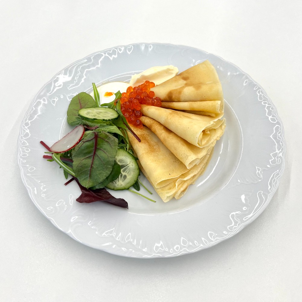 Млинці З червоною ікрою