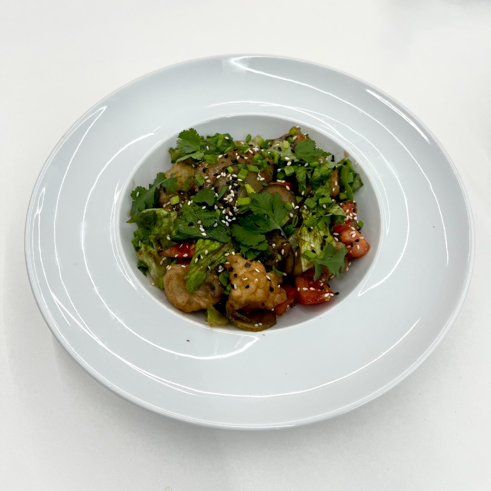 Салат з хрумким баклажаном