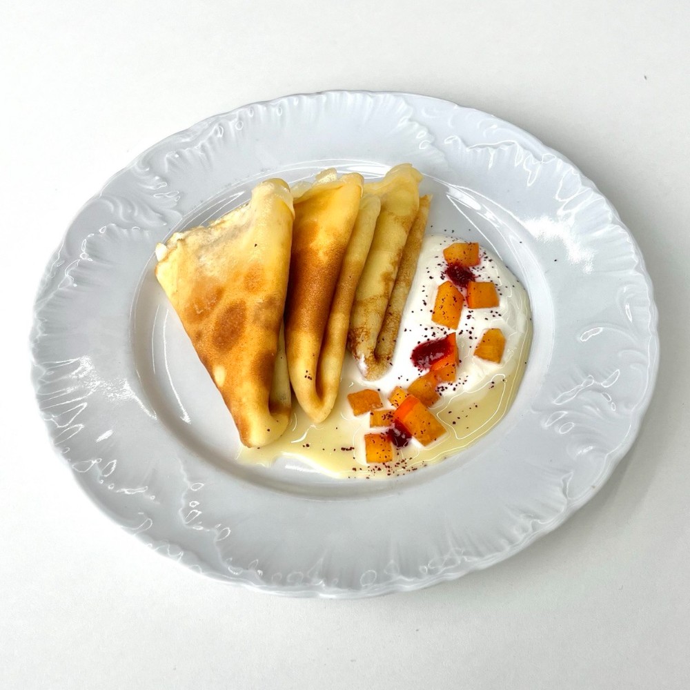 Млинці солодкі зі згущеним молоком