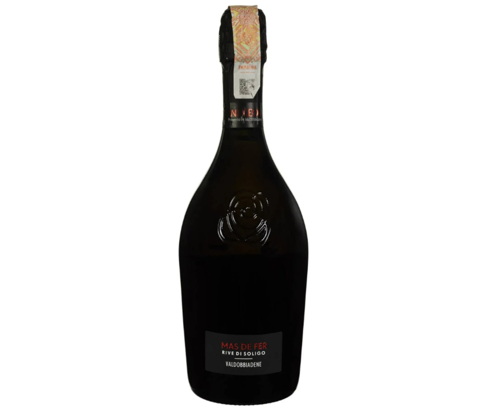 Вино ігристе MAS DE FER RIVE DI SOLIGO VALDOBBIADENE PROSECCO SUPERIORE EXTRA DRY 0.75/6 Італія