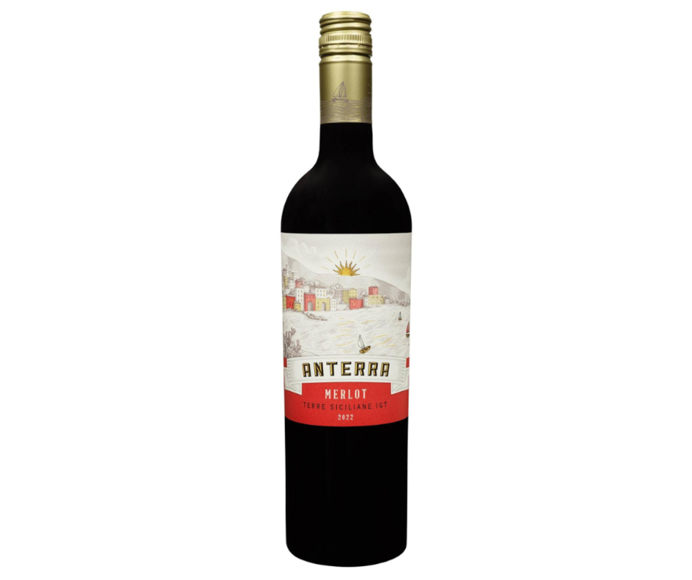 Вино Anterra Merlot Terre Siciliane IGT сухе червоне 0.75/12 Італія