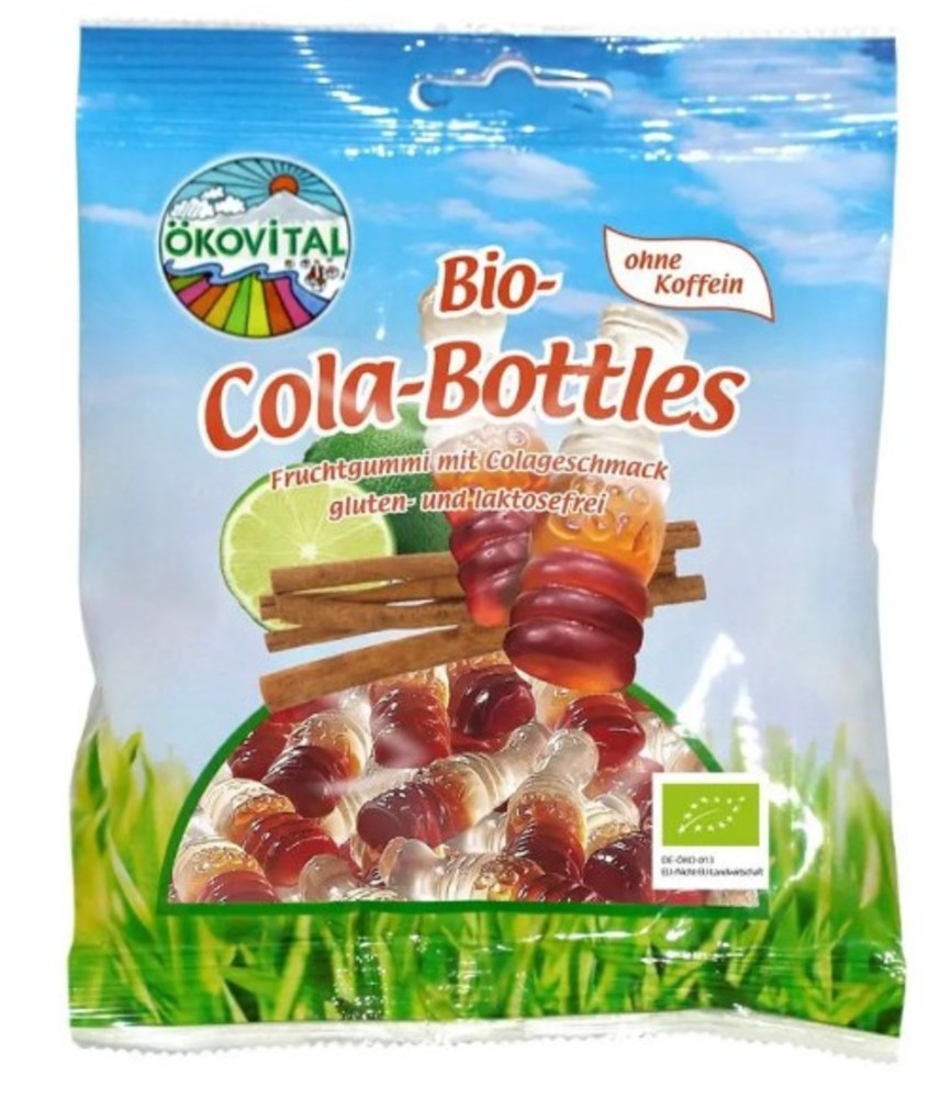 Цукерки желейні Кола органічні 80г, Okovital