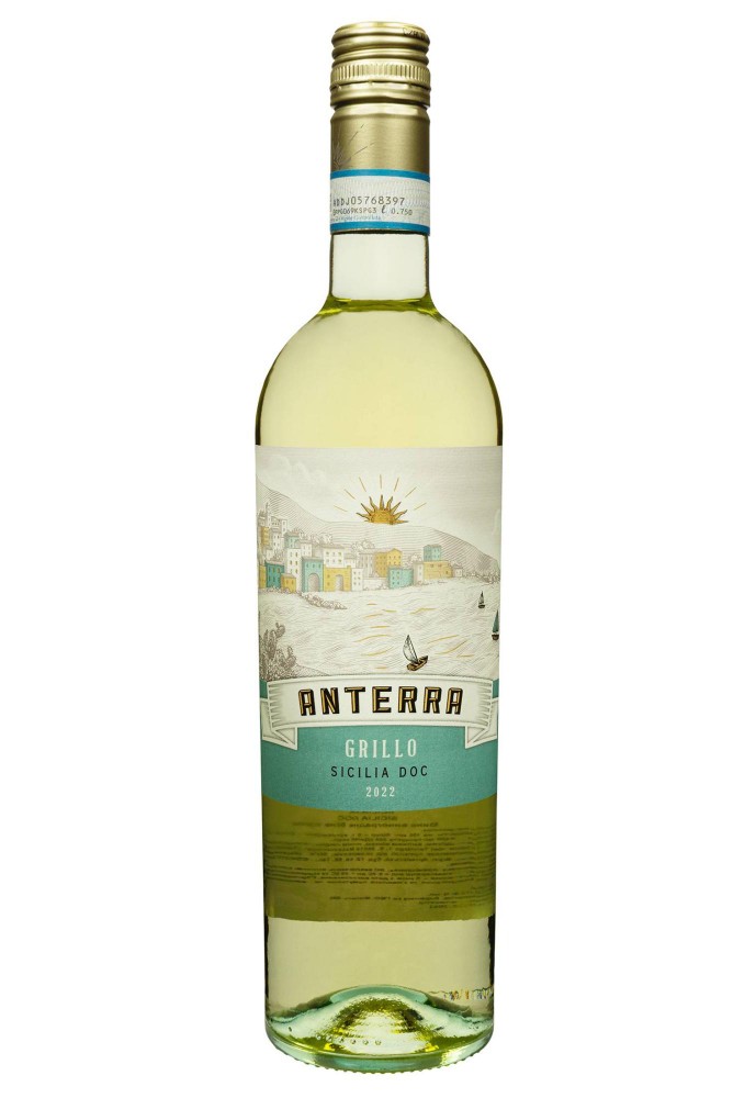 Вино Anterra Grillo Sicilia DOC сухе біле 0.75/6 Італія