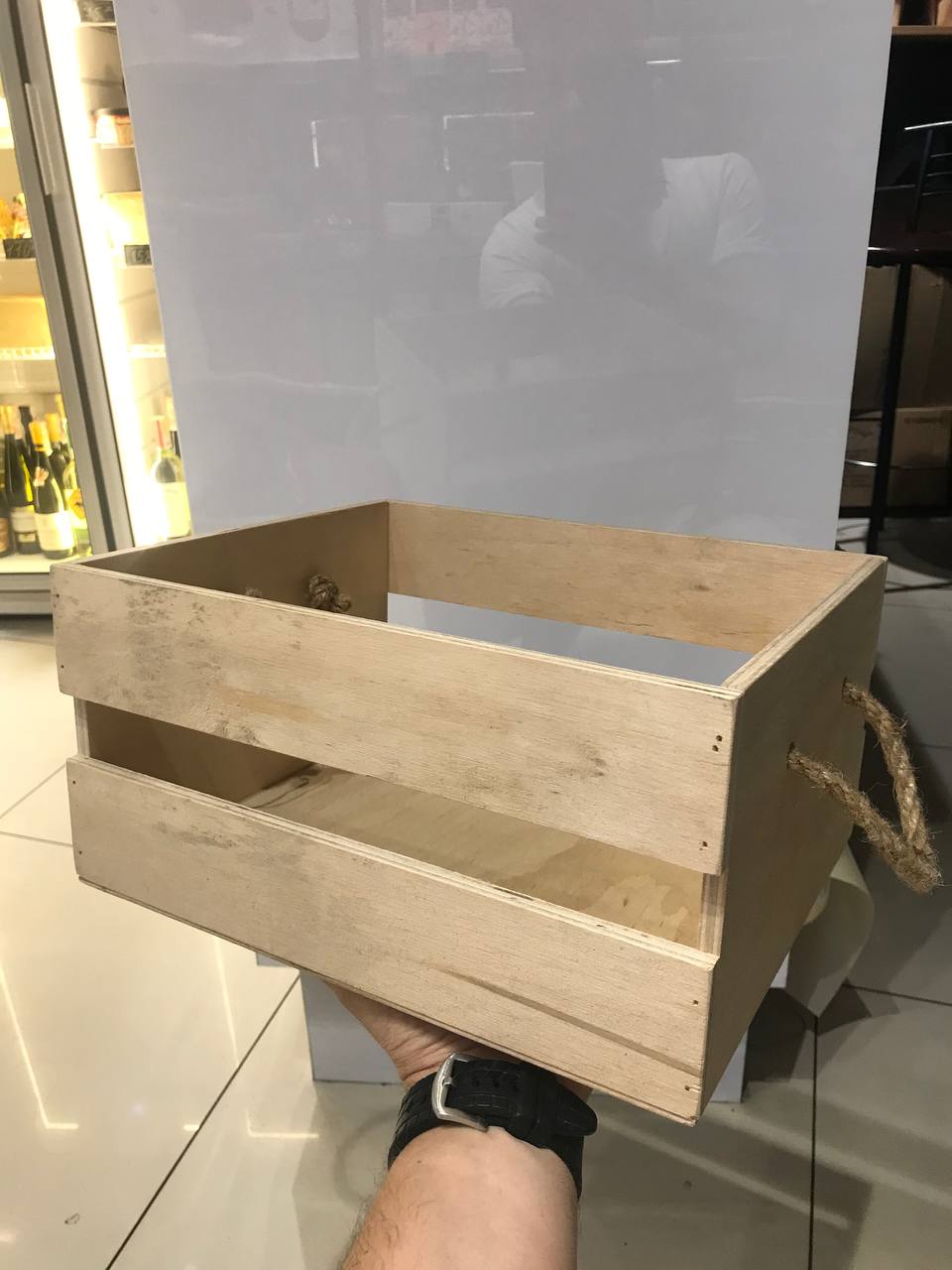 Ящик світле дерево високий