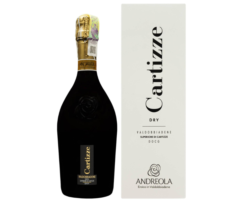 Вино ігристе Cartizze Valdobbiadene Superiore Dry сухе біле 0.75/6 в коробці Італія