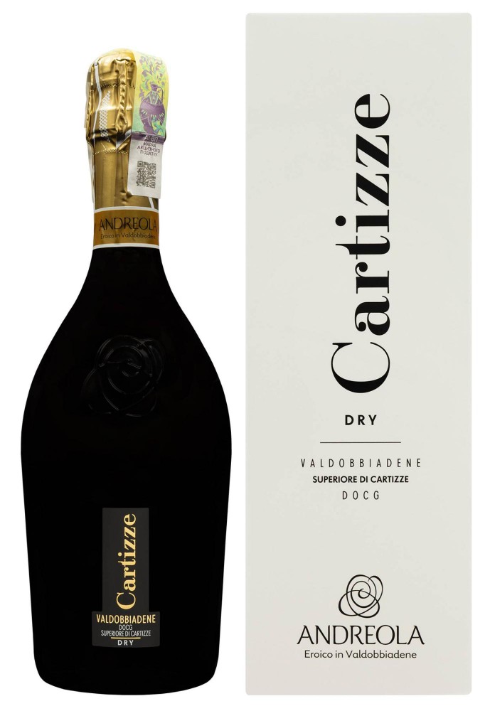 Вино ігристе Cartizze Valdobbiadene Superiore Dry сухе біле 0.75/6 в коробці Італія