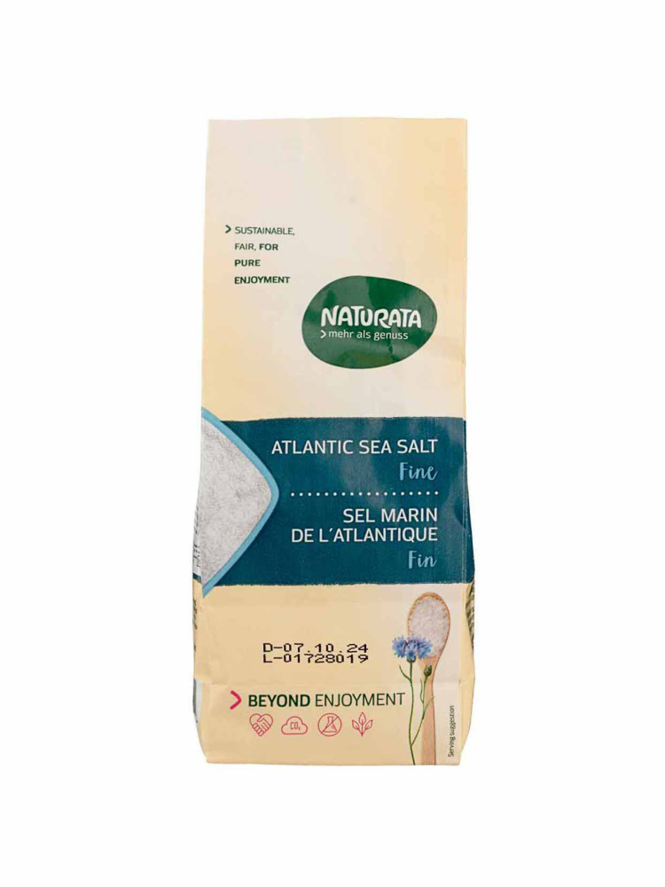 Сіль Атлантична дрібна 500г, Naturata