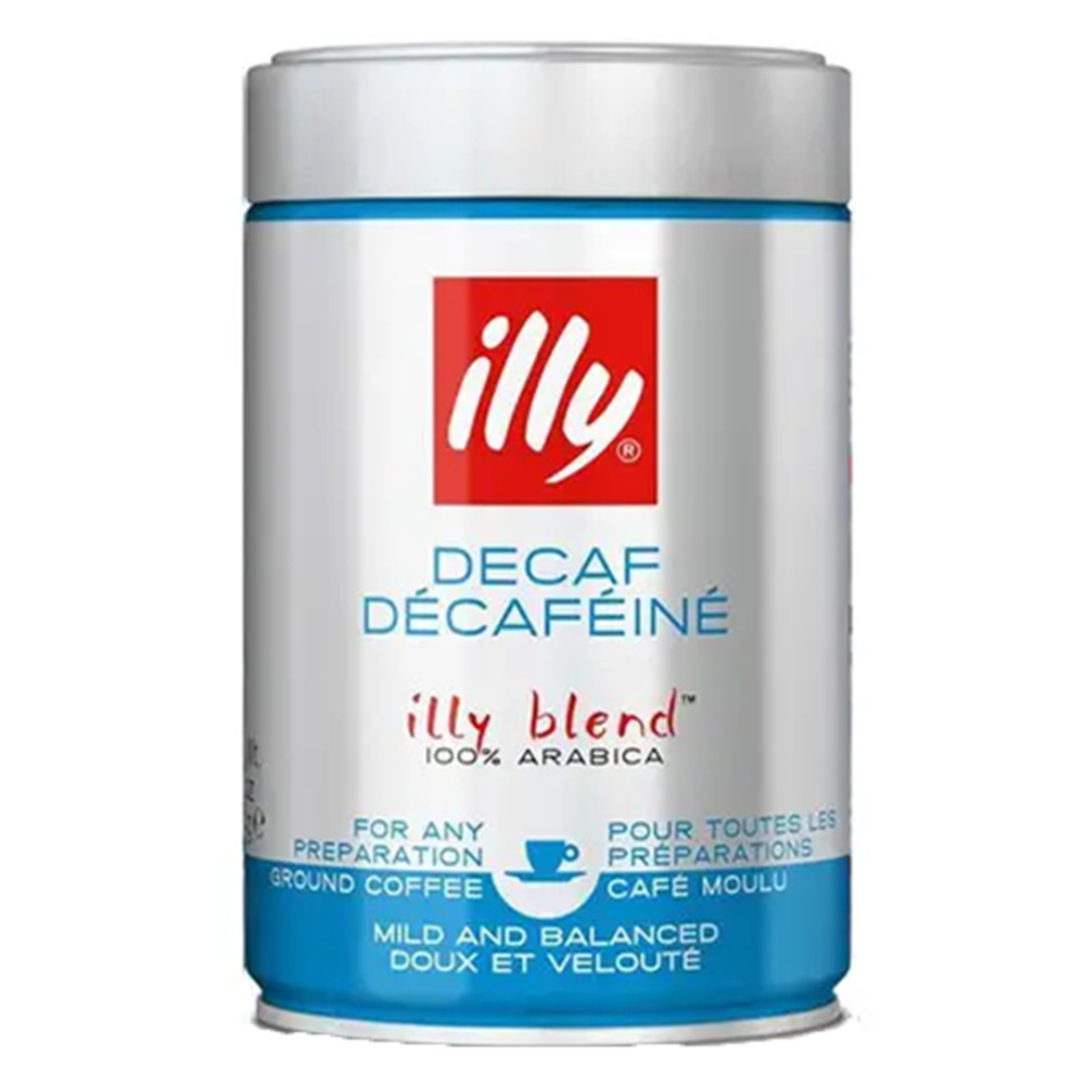 Кава мелена без Кофеїну illy Decaffeinato 100% Arabica 250 г