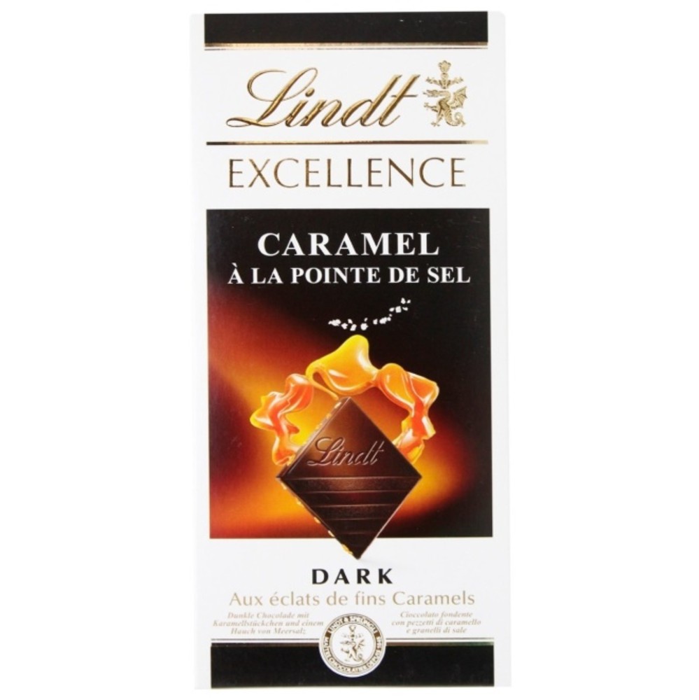 Шоколад Lindt Excellence чорний з карамеллю та морською сіллю