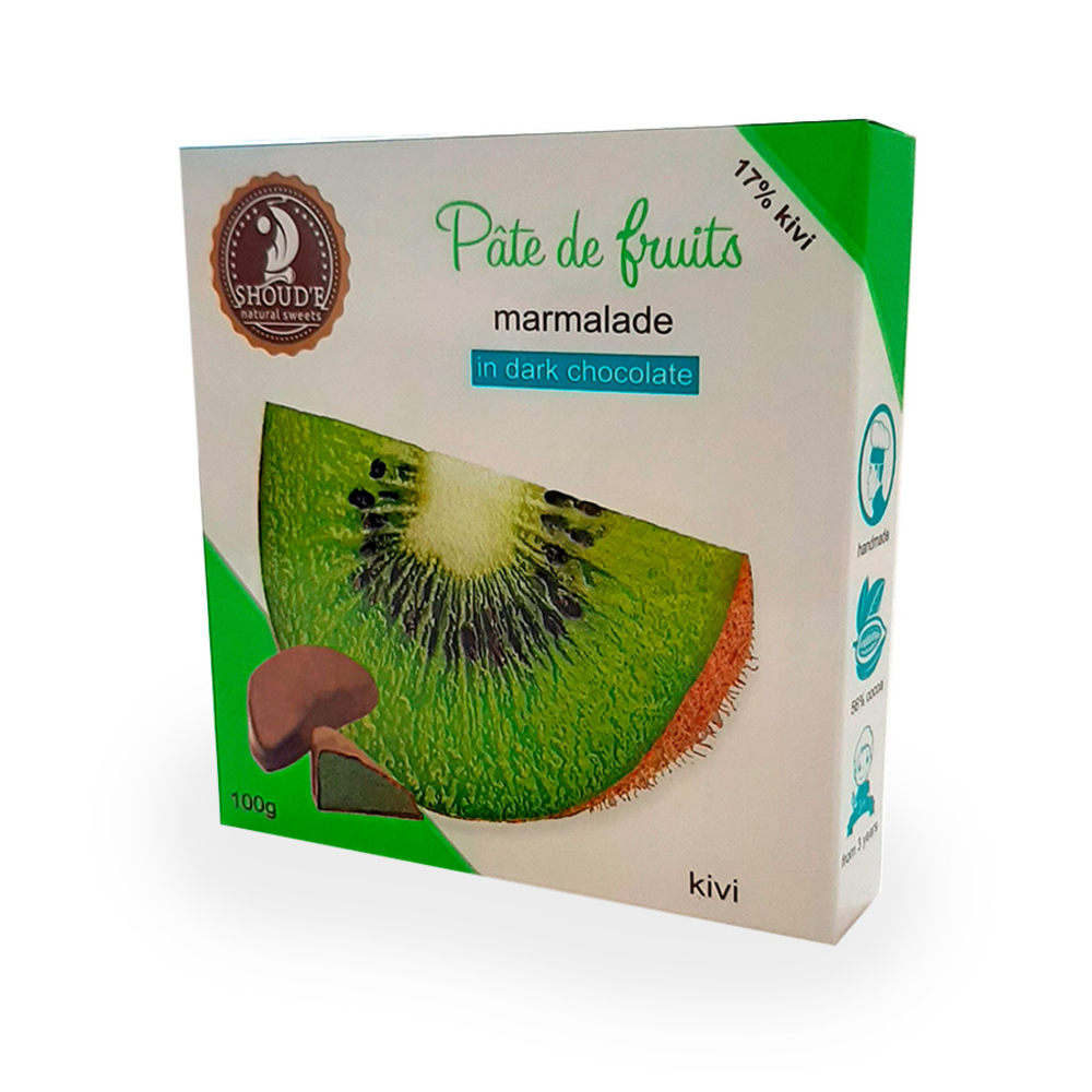 Мармелад в шоколаді "Pate de Fruits" ківі 0.100 кг