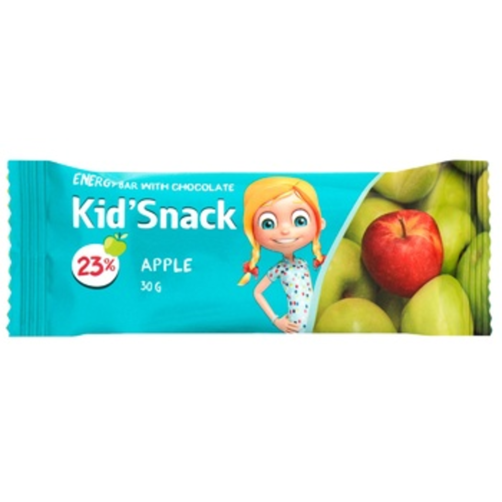 Енергетичний батончик "Kid Snack" яблуко 30г. Шаудье
