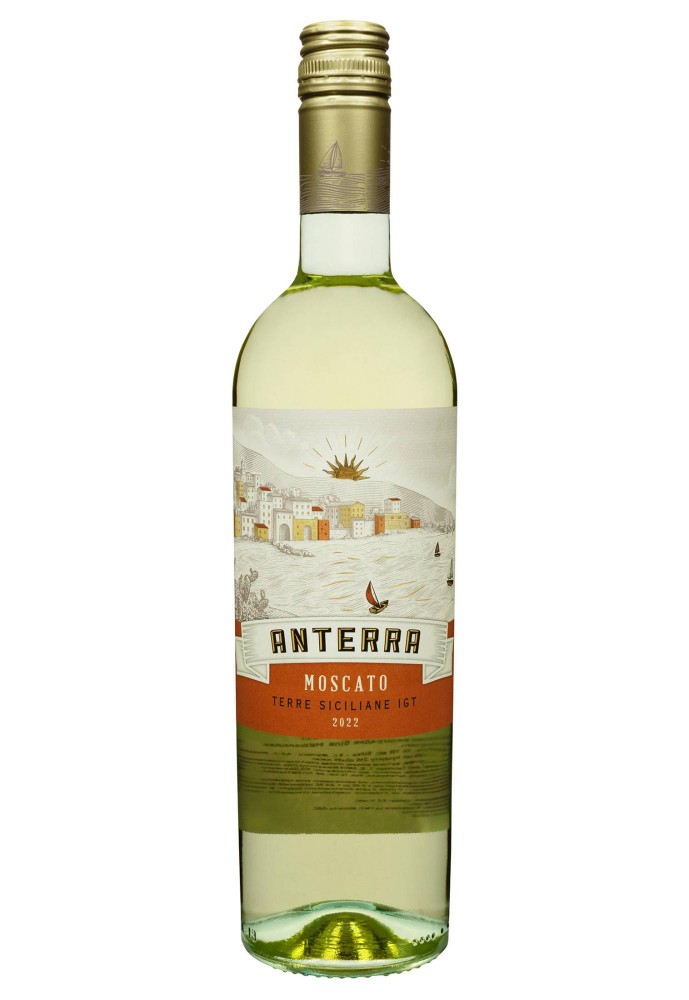 Вино Anterra Moscato Terre Siciliane IGT напівсолодке біле 0.75/12 Італія