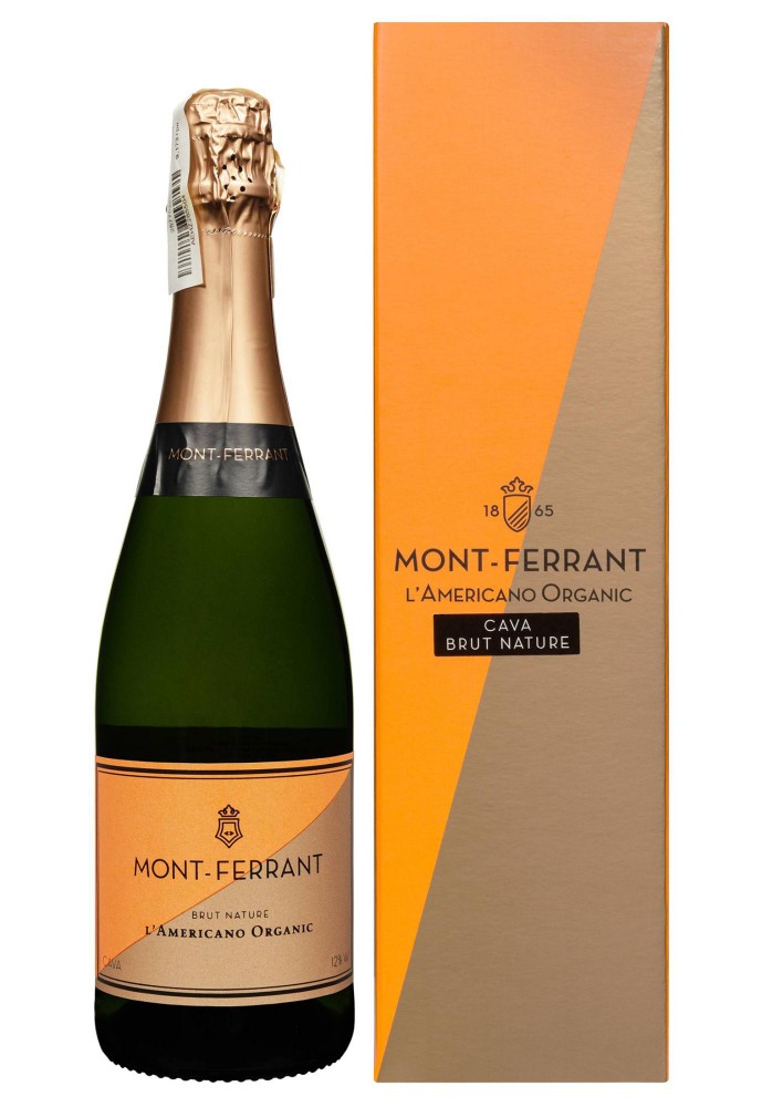 Вино ігристе Cava Mont-Ferrant L'Americano Organic Brut Nature сухе біле 0.75/6 Іспанія