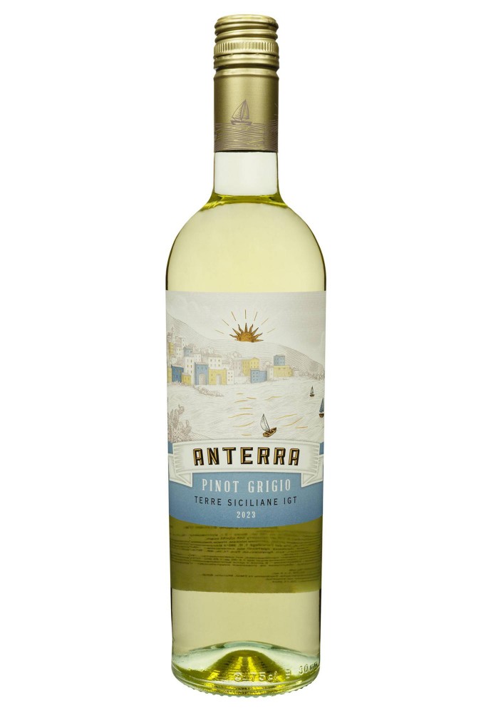 Вино Anterra Pinot Grigio Terre Siciliane IGT сухе біле 0.75/12 Італія