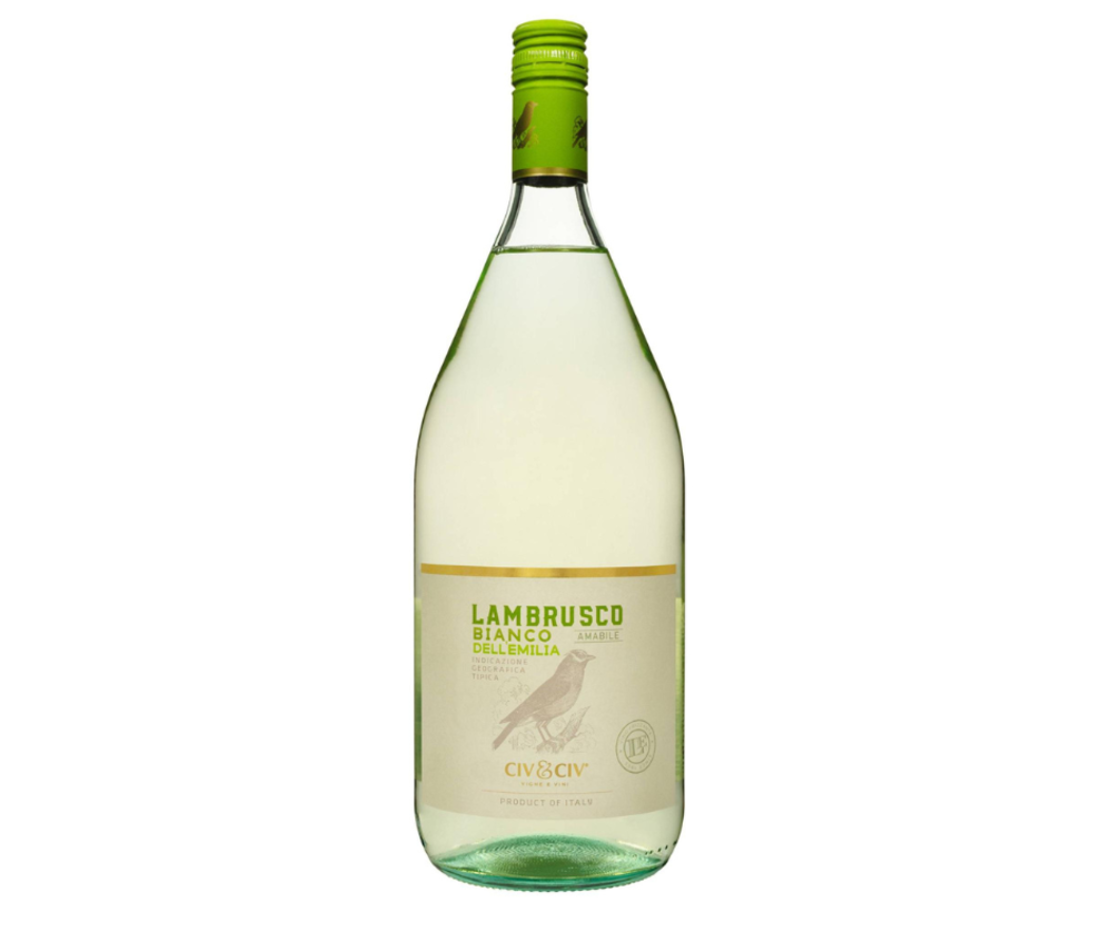 Вино напівігристе Civ&Civ Lambrusco dell'emilia Bianco Amabile напівсолодке біле 1.5/6 Італія