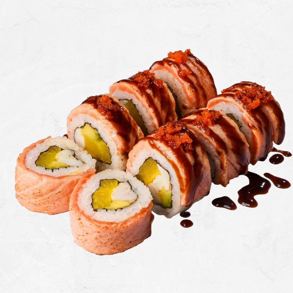 Гриль рол з лососем