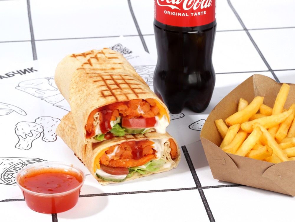 Комбо лавaш з бататом та сиром чеддер ( вегетаріанський )