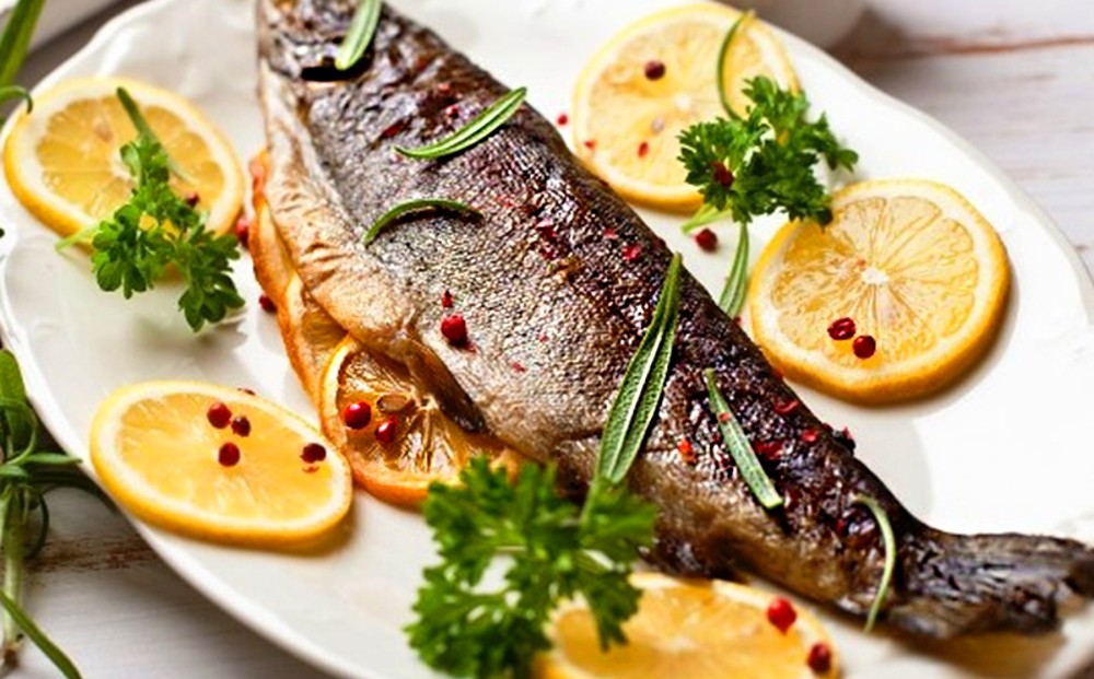 შემწვარი კალმახი - Grilled Trout