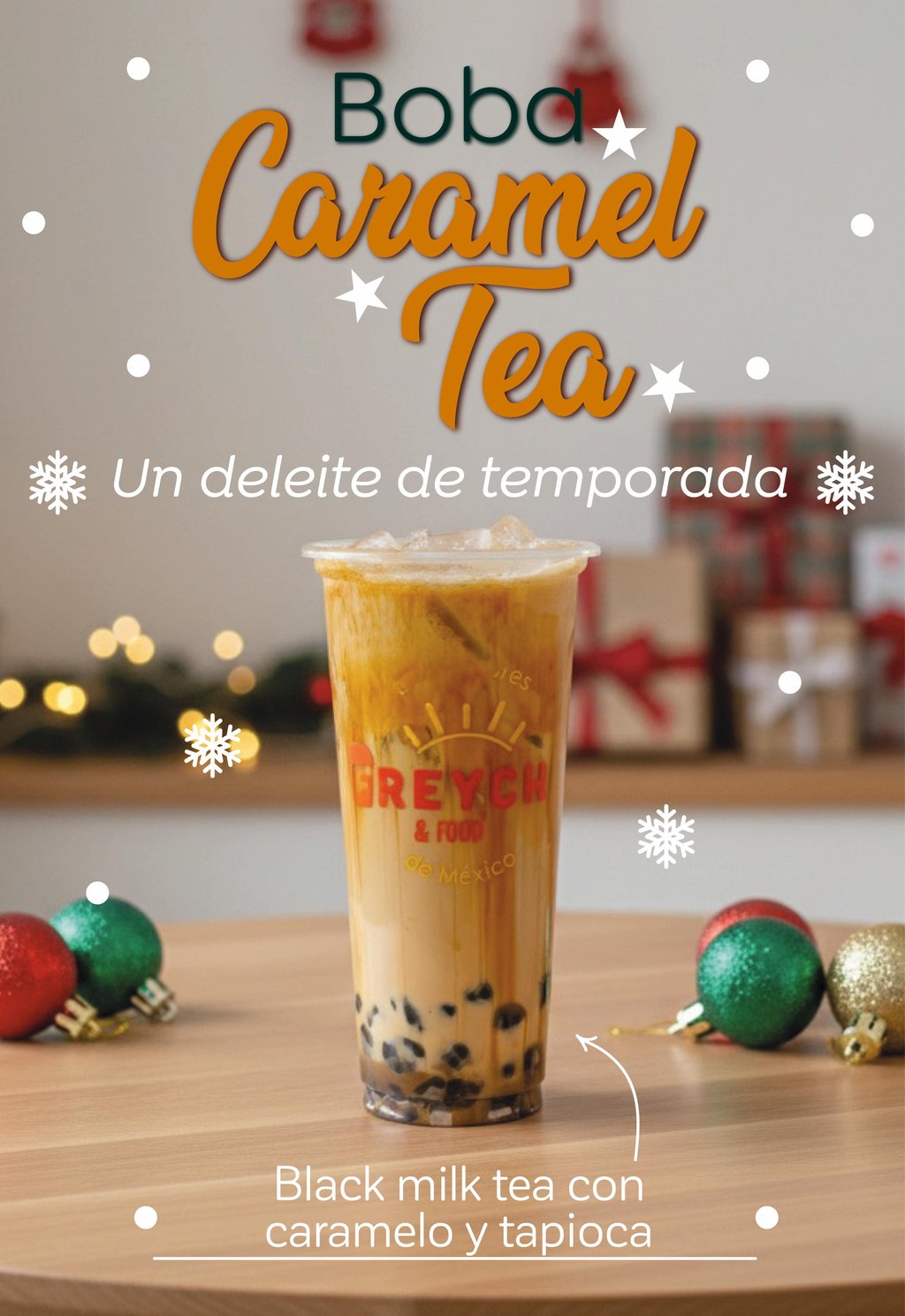 Boba caramel milk tea