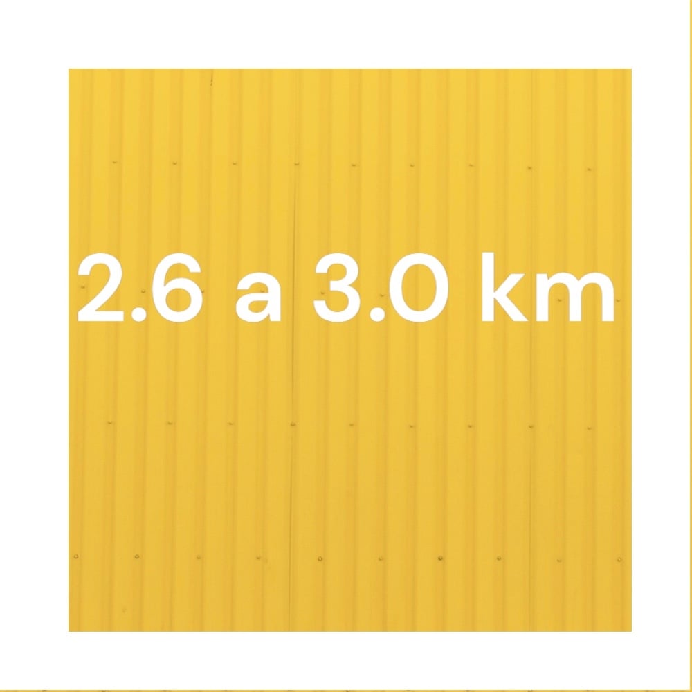 2.6 a 3.0 km