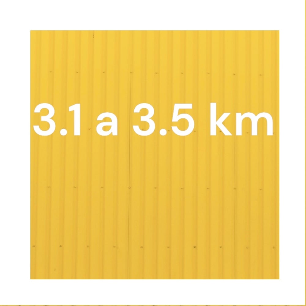3.1 a 3.5 km