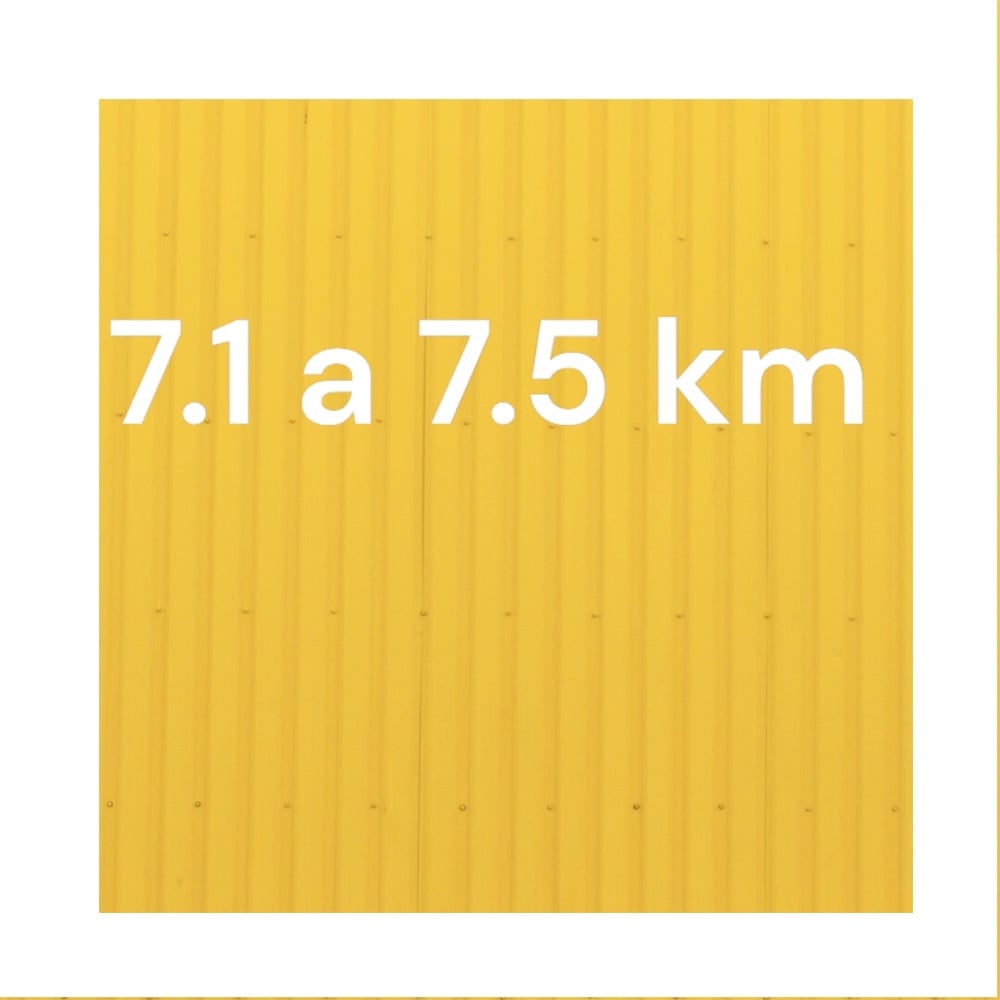 7.1 a 7.5 km