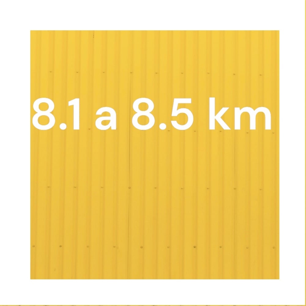 8.1 a 8.5 km