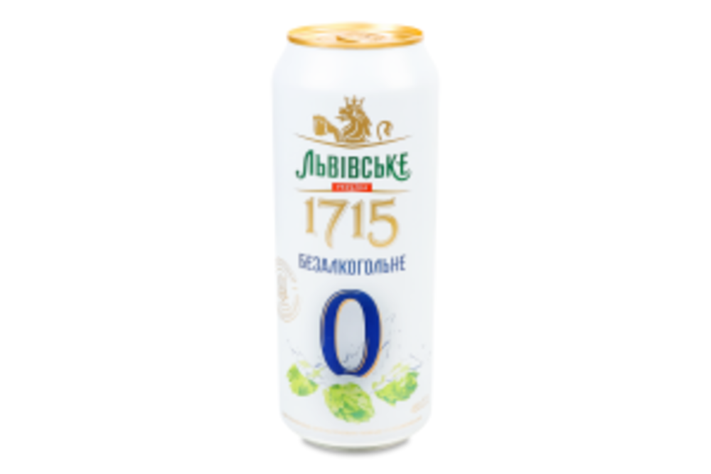 Пиво Львівське 1715, №0, б/а, 0,48, з/б